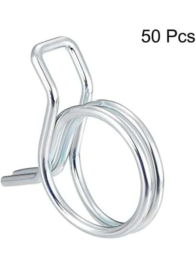 Double Wire Spring Hose Clamp 18mm Zinc Plated For Motorcycle ATV Fuel Line 50pcs - Image 2